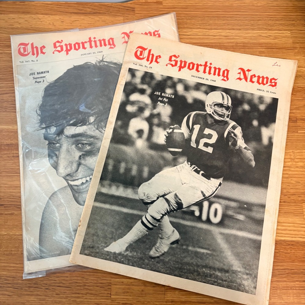The Sporting News Magazine Joe Namath Dec 1968 Super Bowl Jan 1969 New York Jets